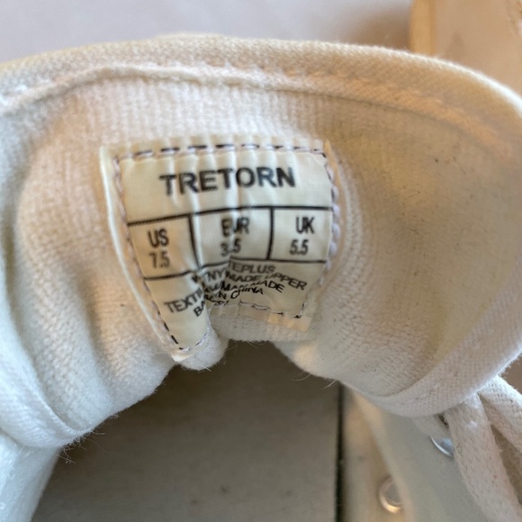 Tretorn  Canvas Sneaker White ~ 7.5 - Picture 4 of 5